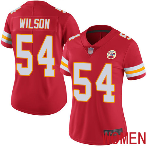 Women Kansas City Chiefs 54 Wilson Damien Red Team Color Vapor Untouchable Limited Player Nike NFL Jersey